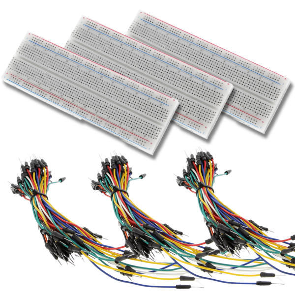 3* 830P breadboard and 3* 65 pcs. M/M cable