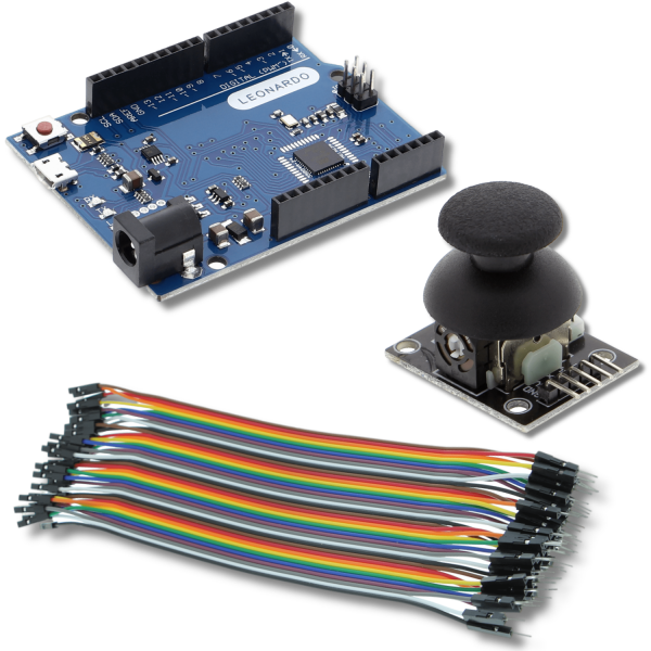 Microcontrollore Leonardo R3, modulo joystick KY-023, cavo breadboard da 40 pezzi