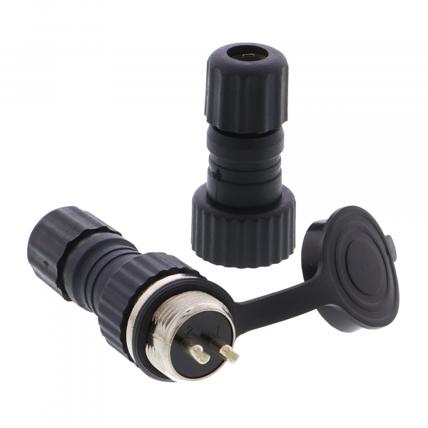 GX16 round plug connector, waterproof, plug and socket - 2P / 3P / 4P