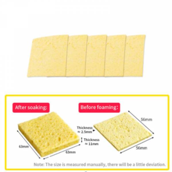 Sponge for soldering station - 63x63x11mm, yellow