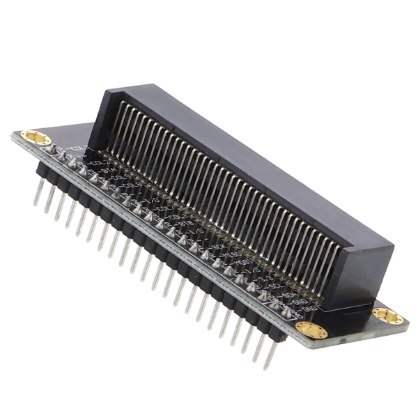 Adaptateur GPIO pour microcontrôleur Micro:Bit - avec broches droites (90°)