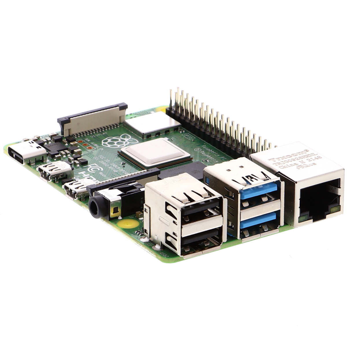 Raspberry Pi 4 Model B - 2 GB RAM, 64 Bit 1.5 GHz CPU, WLAN, LAN