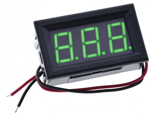 Misuratore di tensione 0 - 100V display a segmenti - colore luminoso verde