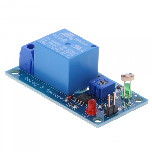Relé 12V - Circuito fotodependiente con fotorresistencia