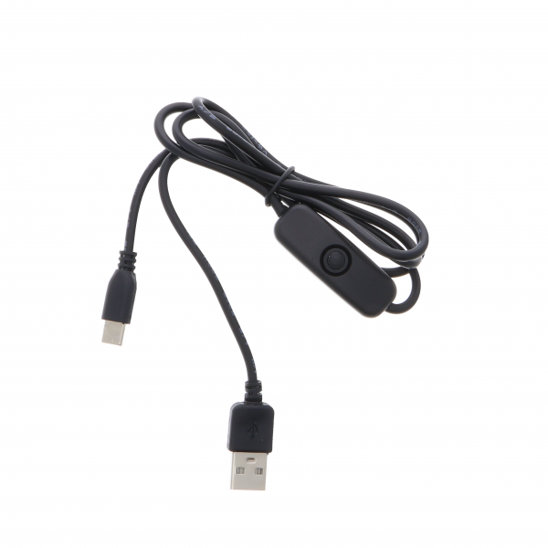 USB-C Kabel / Ladekabel mit Schalter, (5V/3A), 1m Länge