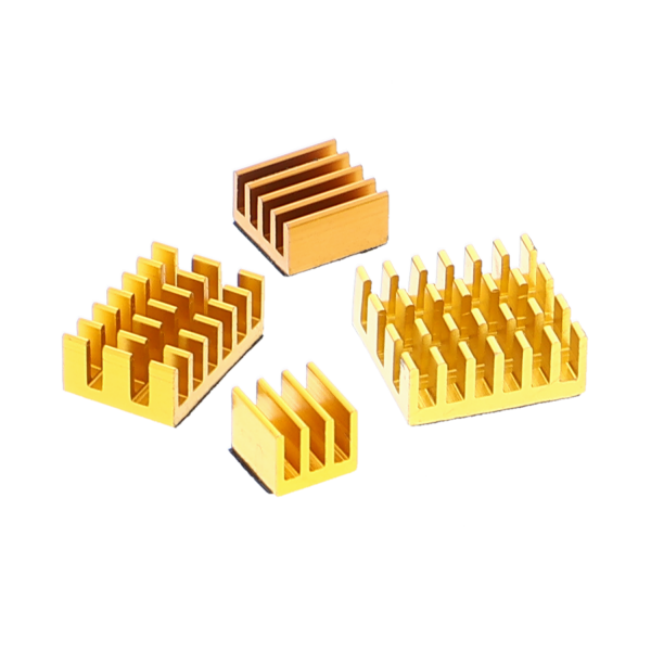 4x goldene Kühlkörper, kompatibel mit Raspberry Pi 4