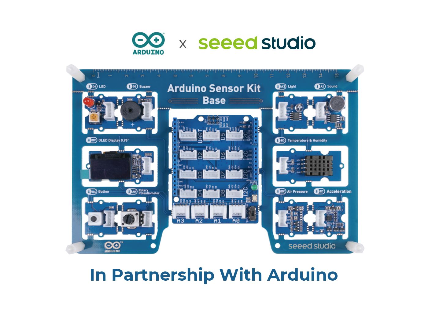 Seeedstudio grove arduino sensor kit base buy cheap online funduinoshop