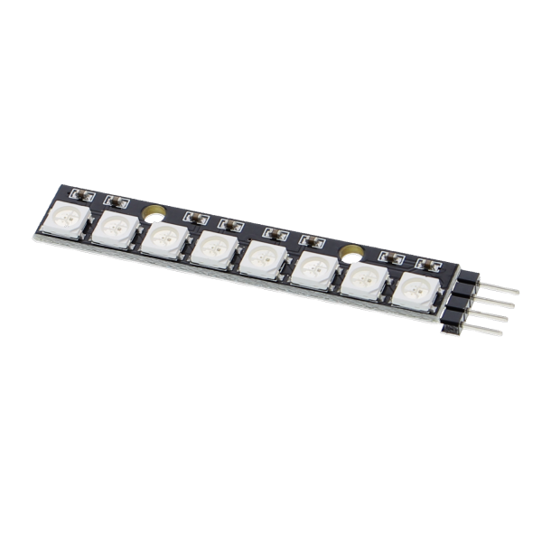 WS2812 LED Platine (8 Pixel) - 4x Angelötete Pins