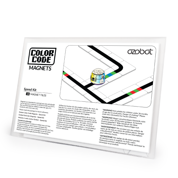 Ozobot Codice Colore Magneti Speed Kit (18 piastrelle)