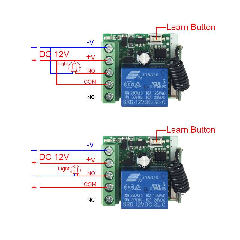 EMylo Smart Wireless RF Relay Switch DC 12V 2 Canali Telecomando 2 Pac - Foto 2