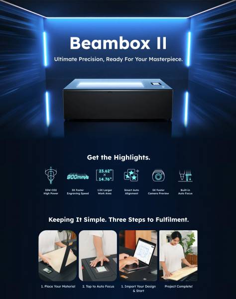 FLUX Beambox II laser cutter