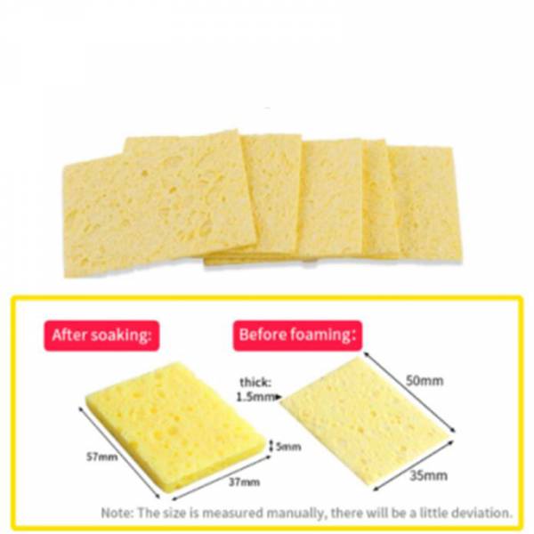 Sponge for soldering station - 57x37x5mm, yellow