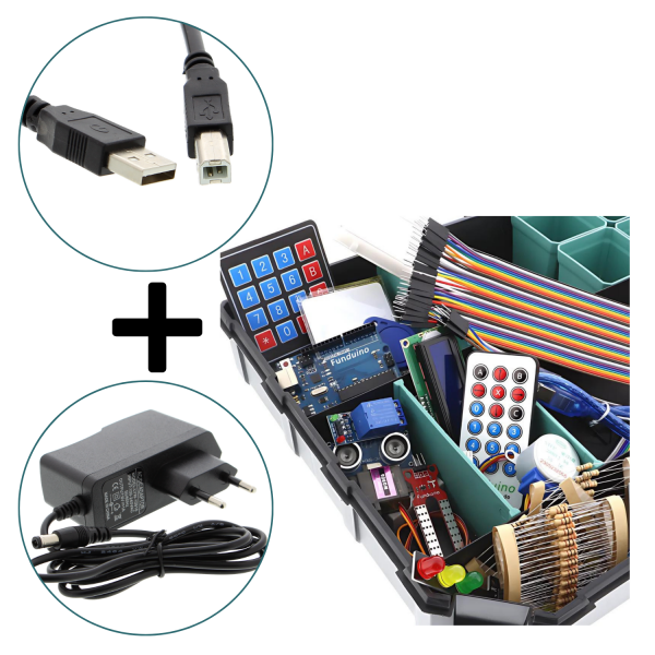 Aktionsbundle: Funduino Starter Kit + USB-Kabel + Netzteil