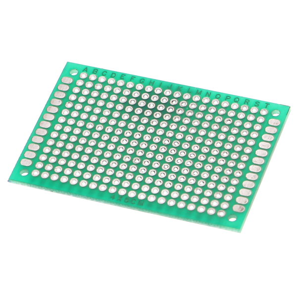 Double sided PCB board (green) - 40 x 60mm pitch 2.54 mm