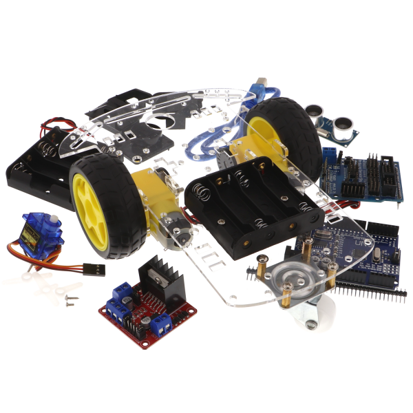 Juego completo de chasis para Arduino con microcontrolador