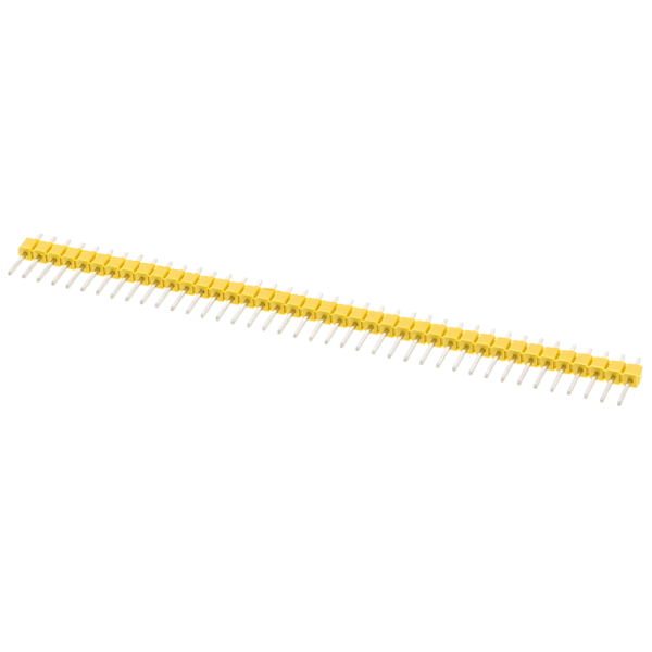 panneau de broches à 40 broches - jaune / grille de 2,54 mm (standard dans le domaine Arduino)
