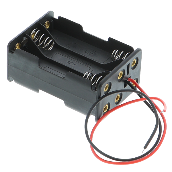 Battery compartment - 6x AAA (9V), compact without connector