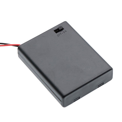 Batteriefach - 4x AA (6V), ohne Stecker, mit Schalter
