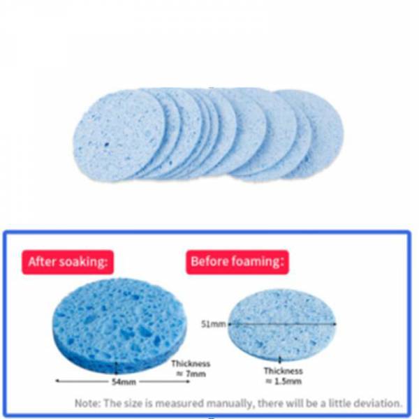 Round sponge for soldering station - 56x56x5mm, blue/yellow