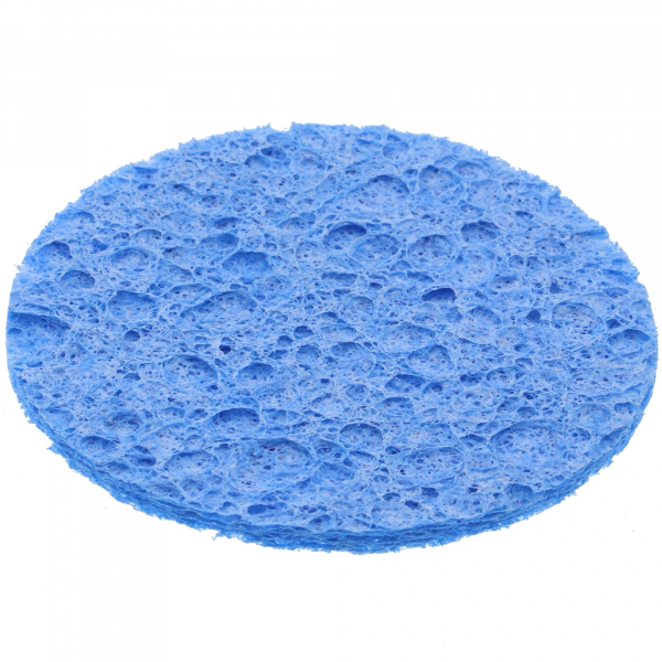 Round sponge for soldering station - 56x56x5mm, blue/yellow