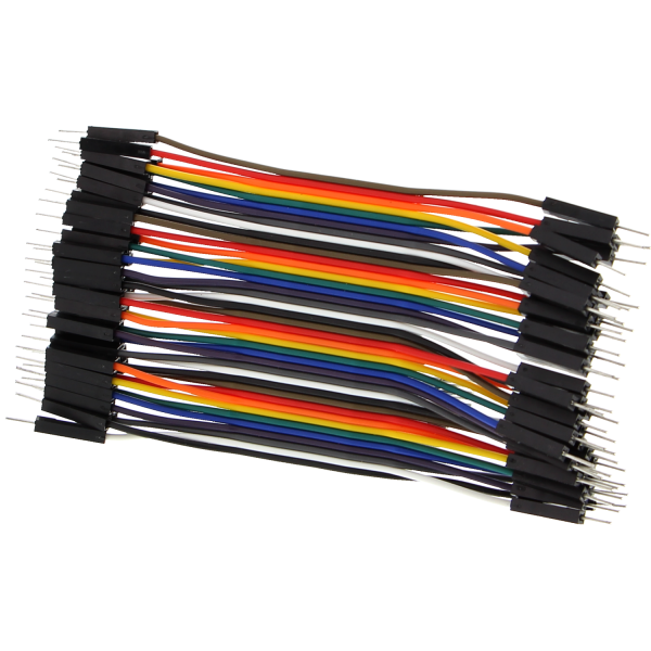 40 pieces breadboard cable male/male (10cm)