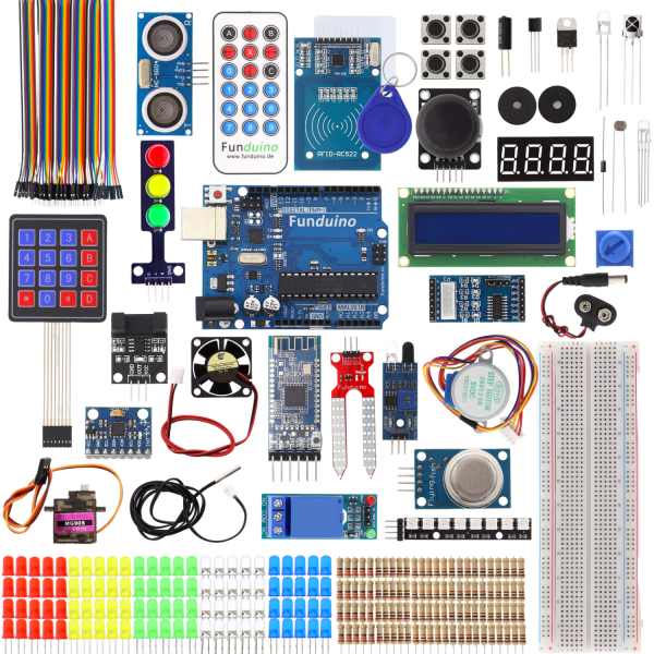 Kit de iniciación Funduino para Arduino con libro de ejercicios