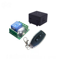 Radio remote control + receiver module, incl. 12V 1-channel relay, 433 MHz Radio remote control + receiver module, incl. 12V 1-channel relay, 433 MHz