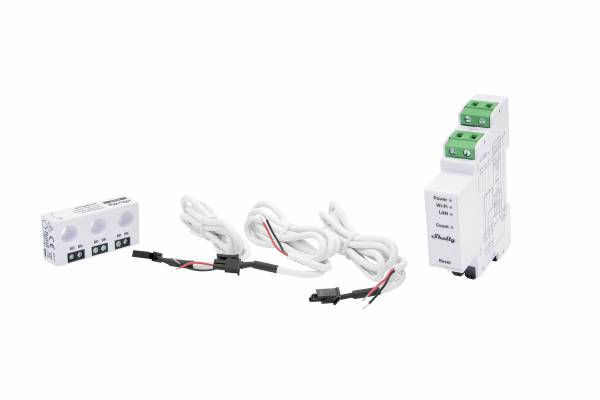 Shelly - DIN rail - "Pro 3EM-3CT63" - Electricity meter - incl. CT - measuring function - WLAN - LAN - BT