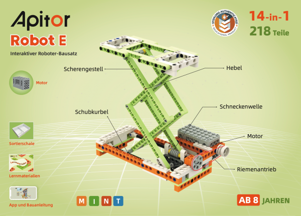 Apitor Robot E - 14-in-1 motorisierter mechanischer Bildungsroboter Apitor Robot E - 14-in-1 motorisierter mechanischer Bildungsroboter