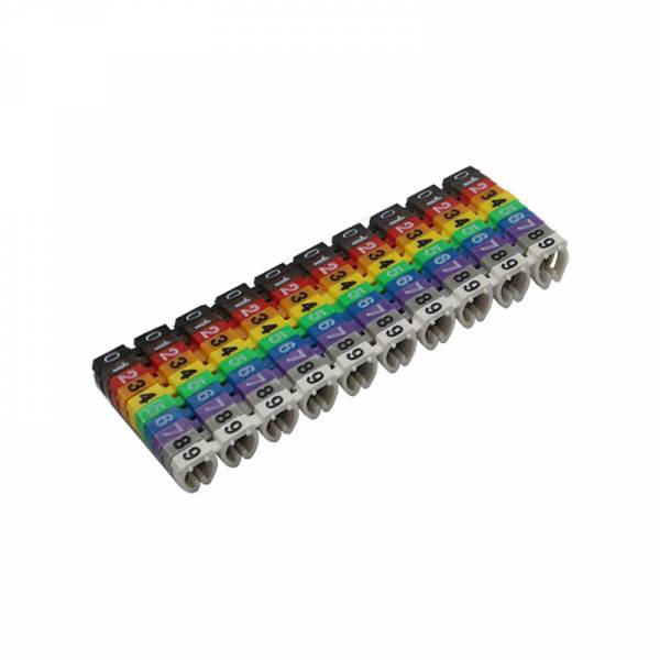 Pinzas marcadoras de cables 150 piezas, números 0-9 para varios diámetros