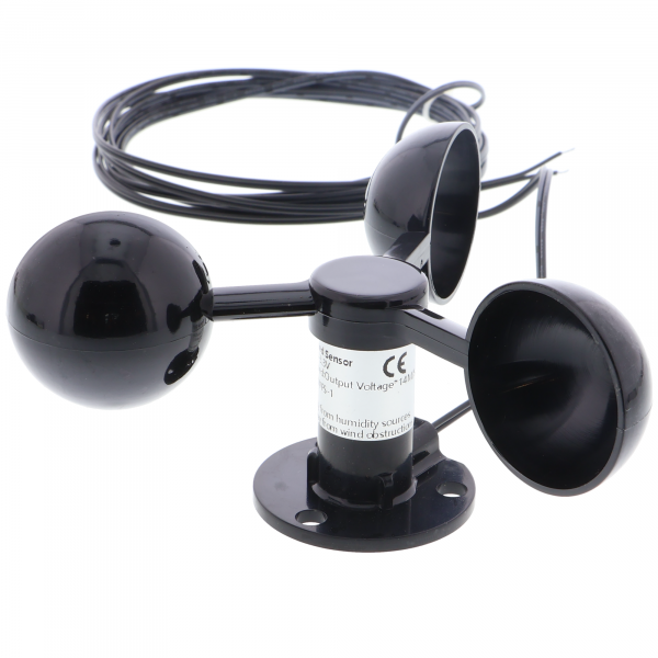 sensore di velocità del vento 100KM/H Anemometro Φ14CM DIY a tre tazze Tipo di misurazione della velocità del vento 0-2V Velocità del vento