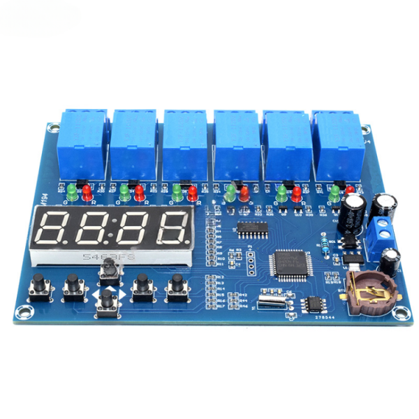 Timer relay with five channels, 12V - (XH-M194)