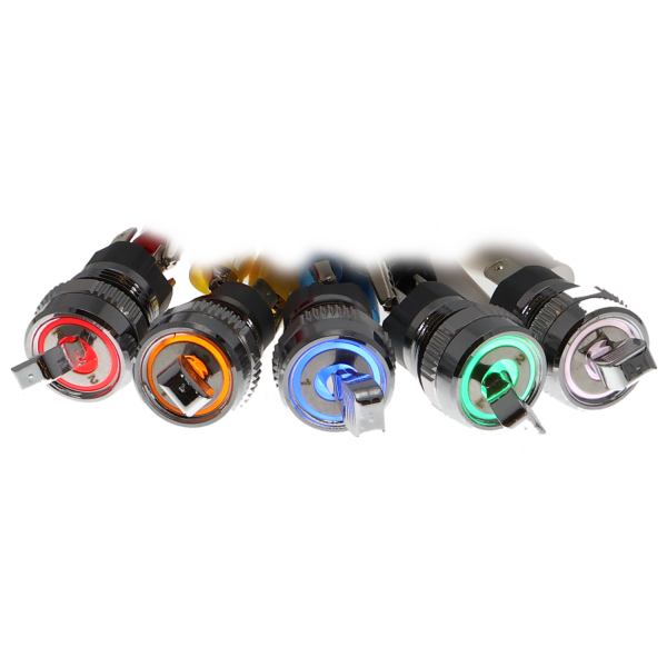 Rockerswitch interrupteur à bascule éclairé par LED diverses couleurs