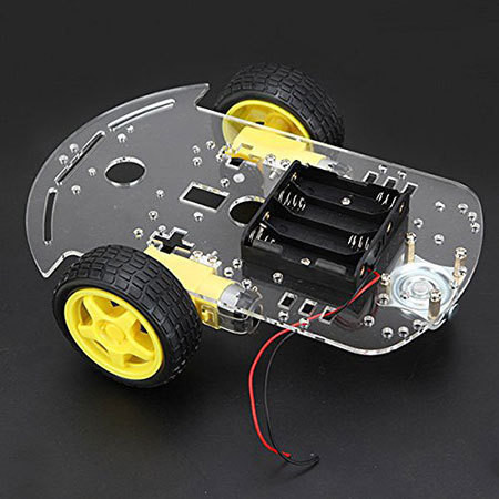 Chassis für Arduino (Roboter mit einer Achse plus Rolle)