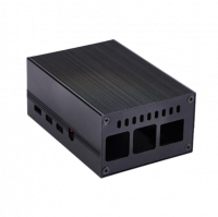Boîtier noir en aluminium pour Raspberry Pi 4, ventilateur inclus Boîtier noir en aluminium pour Raspberry Pi 4, ventilateur inclus