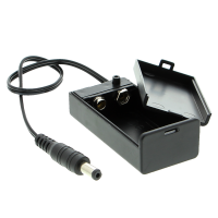 Batteriefach - 1x 9V-Blockbatterie, mit DC-Stecker, Schalter Batteriefach - 1x 9V-Blockbatterie, mit DC-Stecker, Schalter