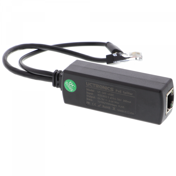 UCTRONICS Splitter PoE USB-C 5V, IEEE 802.3af 1GB / 1000mbps
