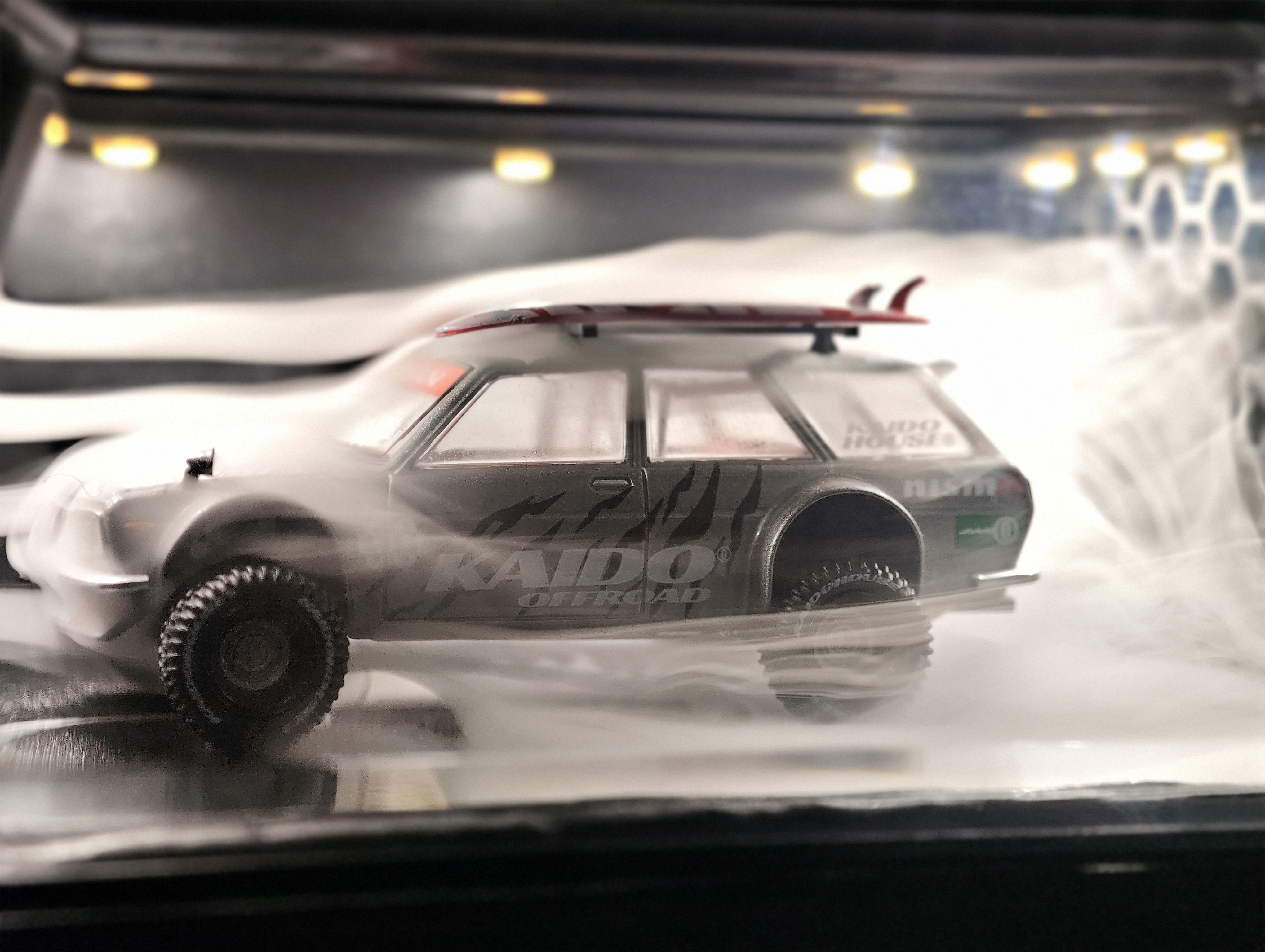 Détail du brouillard, de la lumière et du tunnel