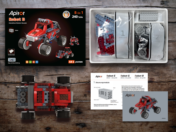 Apitor Robot B 8 en 1 robot motorizado (monster truck)