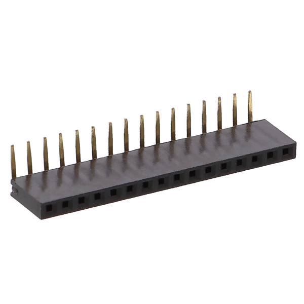 Header Pin Female - 1 x 16P - 2.54mm - with bent pins