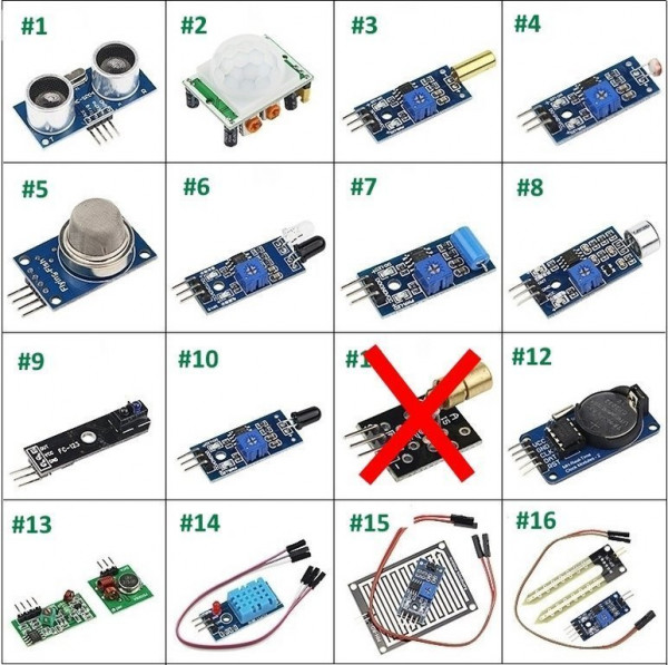 15 in 1 - Sensor Kit, Sensor Starter Set für Mikrocontroller