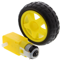 Motoréducteur TT 3-6V avec roue, jante, pneu Motoréducteur TT 3-6V avec roue, jante, pneu