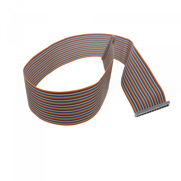 Flachbandkabel 2,54 mm Raster / 118cm / 30cm – 64-polig, Rainbow Ribbon mit IDC-Buchsen