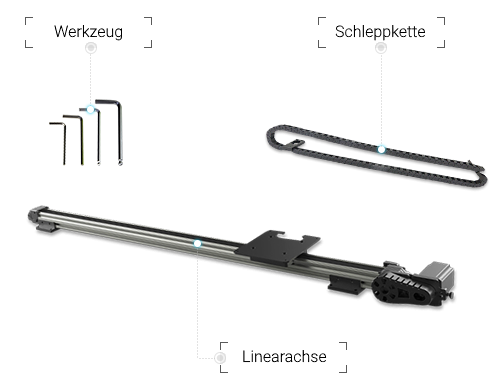 Kit de guías de deslizamiento - Eje lineal para DOBOT