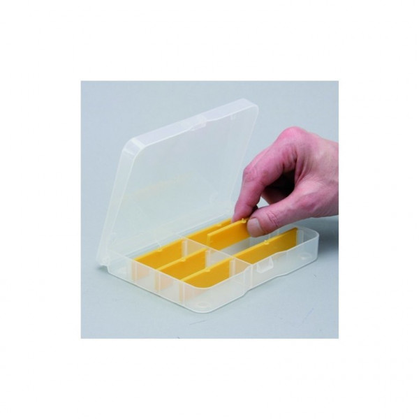 Caja surtido EuroPlus 11/2-8 compartimentos transparente / caja clasificadora