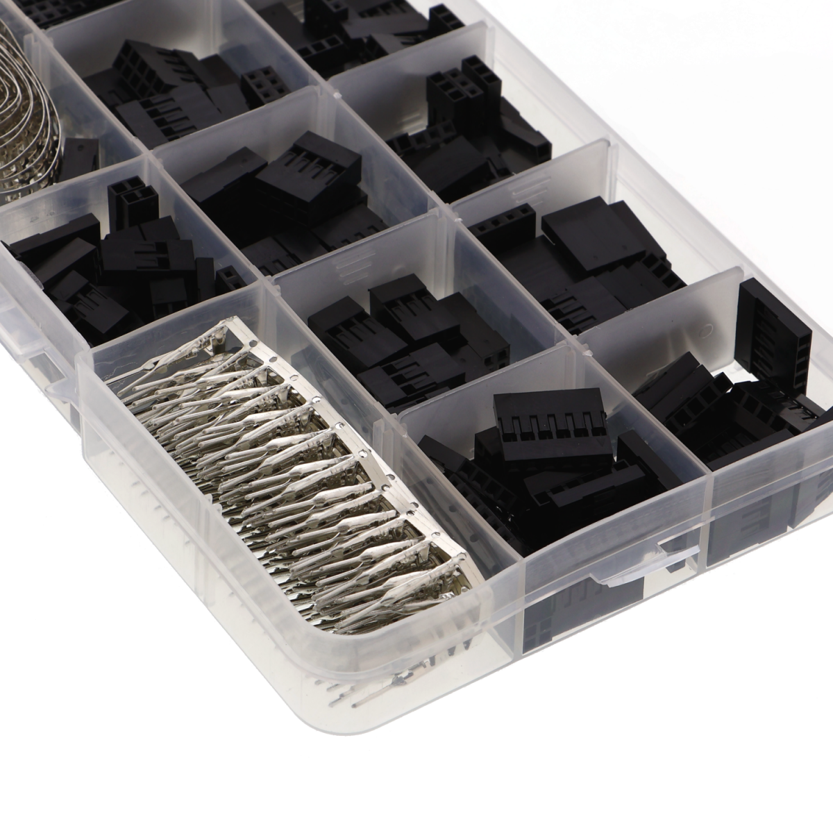 Fornori E Produttori Cinesi Di 310 Pezzi Da 2,54 Mm Dupont Wire Jumper Pin Header Connectors Housing Kit Terminals Female Male Mf Crimp Pins Assortment Kit - Foto 8