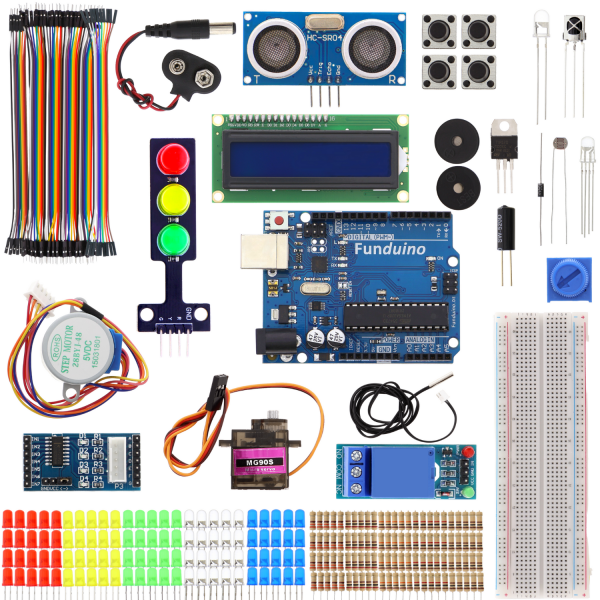 Kit de iniciación Funduino para Arduino con libro de ejercicios