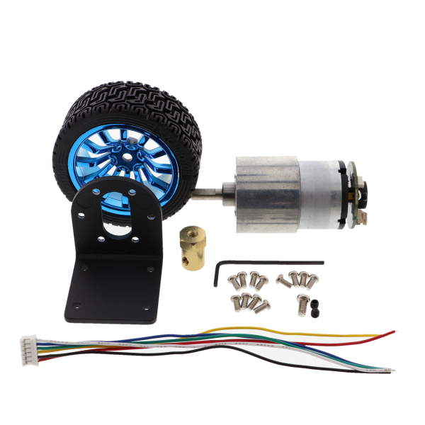 JGB37-520 Kit motoréducteur encodeur 12V 12RPM avec roue