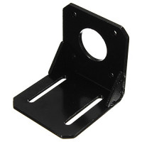 Support pour moteurs pas à pas NEMA 17 42 mm, acier allié, peint en noir Support pour moteurs pas à pas NEMA 17 42 mm, acier allié, peint en noir
