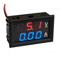 Voltímetro y amperímetro en un módulo 100V / 10A Voltímetro y amperímetro en un módulo 100V / 10A